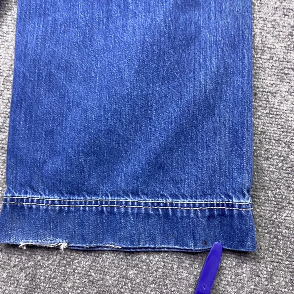 A-Lab‎ Wide Leg Skater Jeans Medium Wash Blue Baggy Y2K Graphic Denim Size 24
